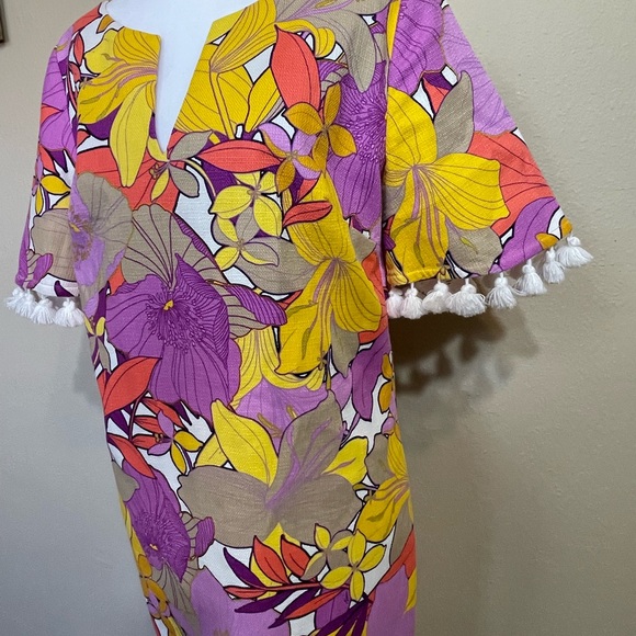 Trina Turk Raine Tassel Shift Dress women’s 8 NWOT - Picture 5 of 11